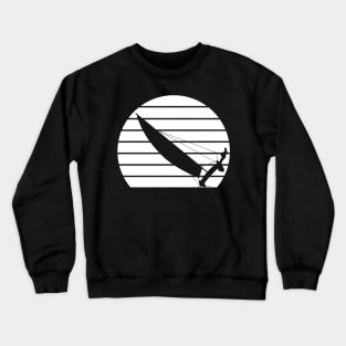 Catamaran with a white striped background Crewneck Sweatshirt